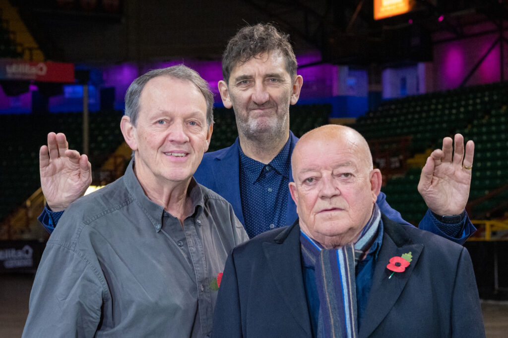 Jimmy Nail, Tim Healy, Kevin Whately at Utilitia Arena Newcastle